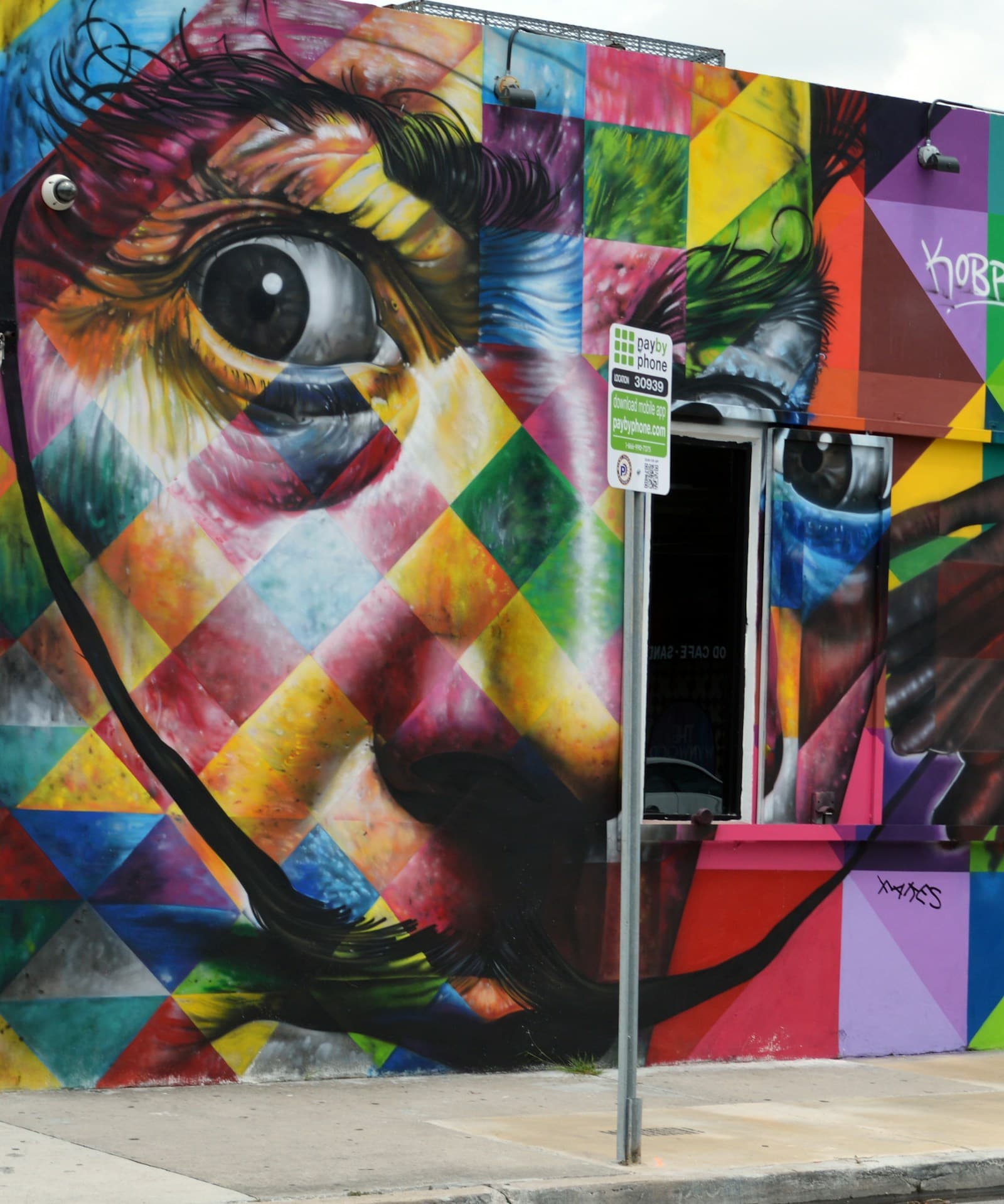 Yellow, green and red Wynwood mural