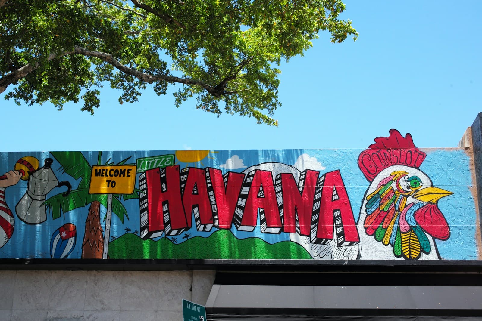 Mural on Little Havana building wall